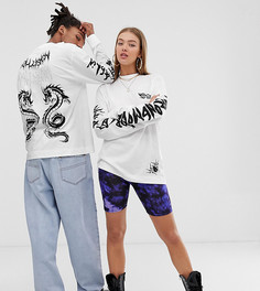 Лонгслив с принтом COLLUSION Unisex - Белый