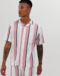 Комбинируемая рубашка в полоску Nicce - Розовый