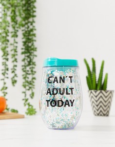 Дорожный стакан с надписью cant adult today Fisura - Зеленый
