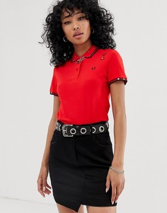 Поло с вышивкой Fred Perry x Amy Winehouse Foundation - Красный