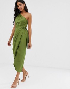 Платье миди на одно плечо Ted Baker - Gabie - Зеленый