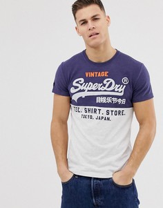 Синяя футболка с логотипом Superdry - Синий