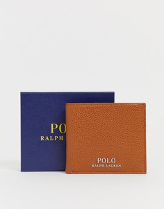 Светло-коричневый кожаный бумажник Polo Ralph Lauren - Рыжий