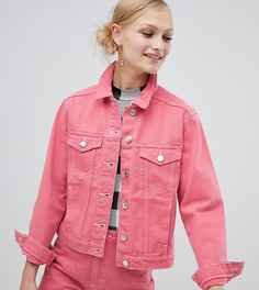 Розовая джинсовая куртка Monki - Розовый