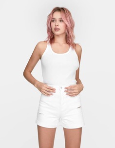Шорты mom fit с разрывами Stradivarius