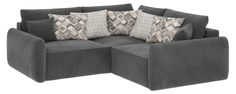 Модульный диван Портленд вариант №6 Premier серый (Микровелюр) Home Me