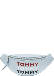Сумка Голубая поясная сумка с одним отделом на молнии Tommy Hilfiger