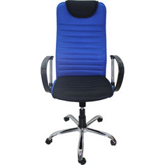Кресло Союз мебель Страйкер ТГ TW ткань синяя, крестовина хром