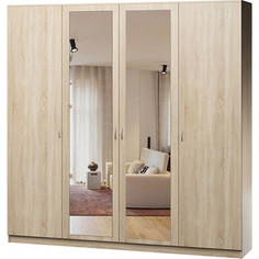 Шкаф комбинированный Шарм-Дизайн Лайт 140х60 дуб сонома с зеркалом Гамма