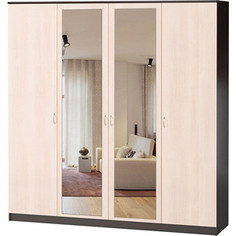Шкаф комбинированный Шарм-Дизайн Лайт 140х60 венге вяз с зеркалом Гамма