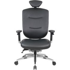 Кресло GTChair GT-07-38E GT-15 marrit (polished, K3) black leather