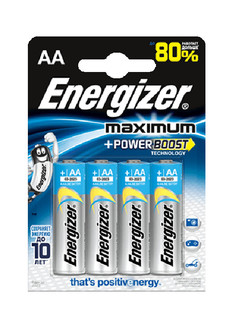 Батарейка AA - Energizer Maximum LR6/E91 1.5V (4 штуки) 11687