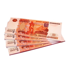 Шуточные купюры СмеХторг 5000 рублей пачка 100 шт