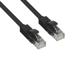 Сетевой кабель GCR UTP 24AWG cat.5e RJ45 T568B 0.5m Black GCR-LNC06-0.5m Greenconnect