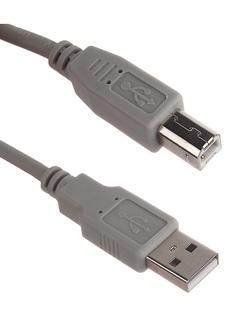 Аксессуар AOpen USB 2.0 AM-BM 3m Grey ACU201-3MG
