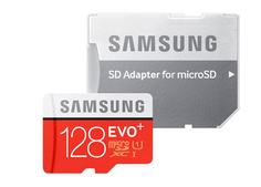Карта памяти 128Gb - Samsung - Micro Secure Digital HC EVO Plus UHS-I Class 10 SAM-MB-MC128GARU с переходником под SD