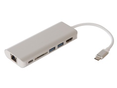 Адаптер Palmexx USB C-HDMI-2xUSB 3.1-USB C-CardReader-Ethernet PX/HUB USBC 5in1