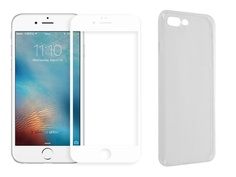 Аксессуар Защитное стекло + накладка Innovation для APPLE iPhone 7 Plus / 8 Plus 5D Lux White 11703