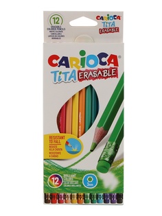 Карандаши цветные Carioca Tita Erasable 12 цветов 42897 / 262581