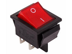 Выключатель Rexant 250V 16A (4c) Red 06-0303-B