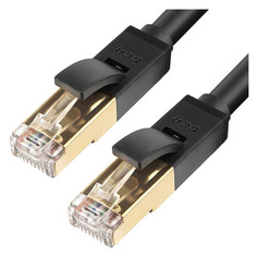 Сетевой кабель Greenconnect Premium FTP 28AWG cat.7 RJ45 0.5m Black GCR-LNC701-0.5m