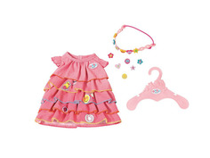 Одежда для куклы Zapf Creation Baby Born Платье и ободок-украшение 824-481