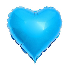 Шар фольгированный Flexmetal Сердце Blue 1246949