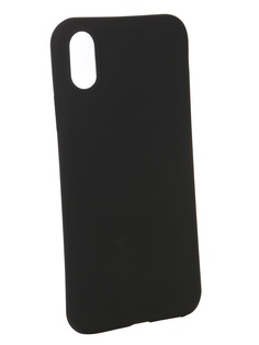 Чехол Brosco для APPLE iPhone XS Black Matte IPXS-COLOURFUL-BLACK
