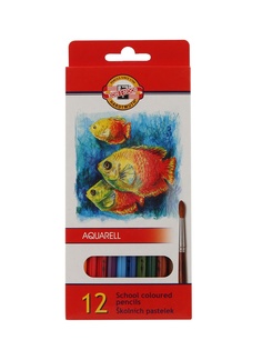 Карандаши цветные Koh-i-Noor Fish 12 цветов Акварельные 3716012004KS
