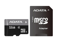 Карта памяти 32Gb - A-Data MicroSDHC UHS-I U3 V30S AUSDH32GUI3V30SA1-RA1 с переходником под SD