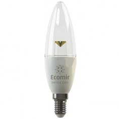 Лампочка Ecomir E14 3W 3000K 220V 285Lm прозрачная, желтый свет, экв. 30W 42883