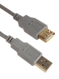 Аксессуар AOpen USB 2.0 AM-AF Grey 3m ACU202-3G