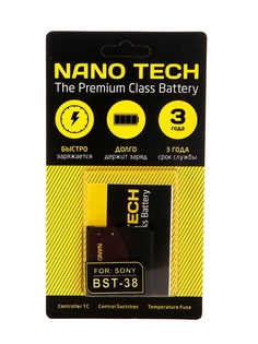 Аккумулятор Nano Tech (Аналог BST-38) 900mAh для Sony T650/K770i/ K850i/Xperia X10 mini Pro