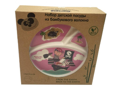 Набор посуды Eco Baby Пираты Pink 500033