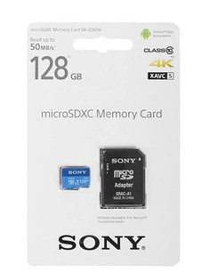 Карта памяти 128Gb - Sony micro SDXC UHS-I U1 + ADP Class 10 SR-EDG1A с переходником под SD