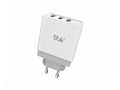 Зарядное устройство Ubik UHS33 3xUSB 3.4A White