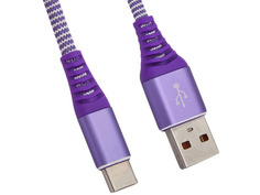 Аксессуар Liberty Project USB - Type-C Носки 1m Purple 0L-00038901