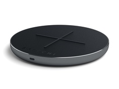 Зарядное устройство Satechi Aluminum Type-C PD&QC Wireless Charger Space Gray ST-IWCBM