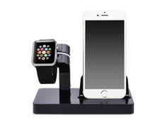 Аксессуар Док-станция Gurdini Smart Apple Watch + Lightning Connector Black 903286