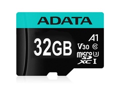 Карта памяти 32Gb - A-Data MicroSDHC Class 10 UHS-I U3 AUSDH32GUI3V30SA1-R