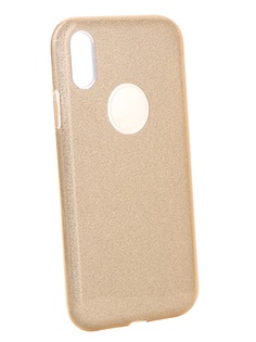 Аксессуар Чехол Neypo для APPLE iPhone XR Brilliant Silicone Gold Crystals NBRL6154