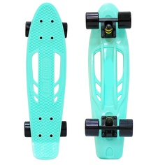 Скейт Y-SCOO Skateboard Fishbone 22 Aqua-Black 405-A