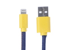 Аксессуар Greenconnect Кабель USB 2.0 - Lightning 8pin 1m для iPhone 5/6/7/8/X Yelow-Black GCR-51033