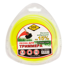 Леска для триммера DDE Classic Line 1.3mm x 15m Yellow 644-672