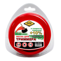 Леска для триммера DDE Speed Line 2.0m x 15m Red 644-870