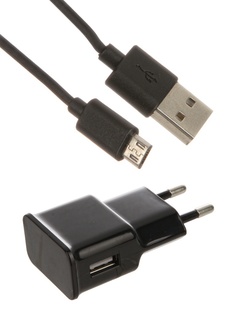 Зарядное устройство Dekken USB 2.1A + кабель microUSB Black 20904
