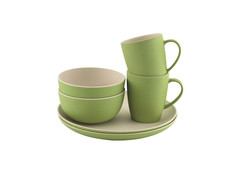 Набор посуды Outwell Bamboo Dinner Set 2 Persons Primrose Green 650521