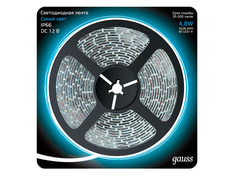 Светодиодная лента Gauss LED 2835/60-SMD 4.8W 12V DC IP66 5m Blue 311000505