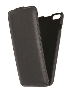 Чехол Ainy for iPhone 6 Plus кожаный, вертикальный Black