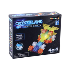 Конструктор Crystaland SHG002 Гоночный автомобиль 4 в 1 74 дет